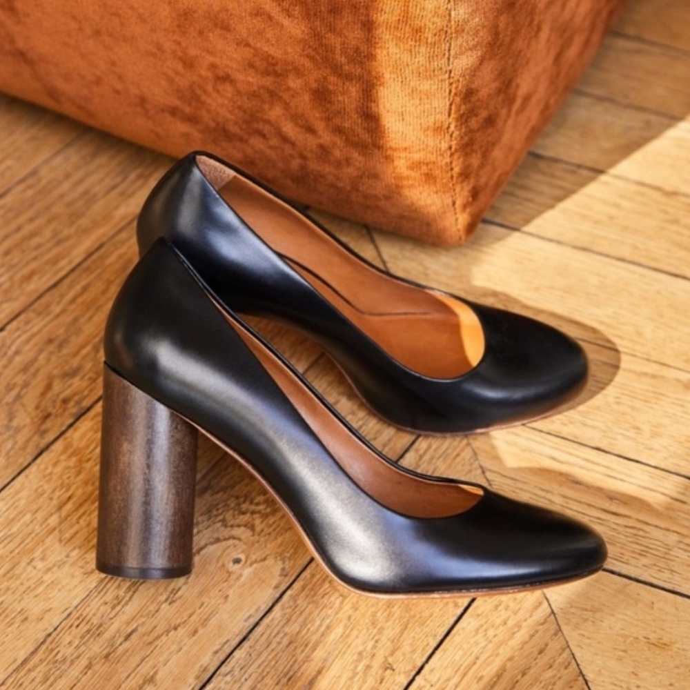 Sezane Helena Court Black Women's Heels, Size 39